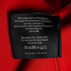 Roland Mouret Red/Blue Wool Colorblock Pattern Dress L For Women -Roland Mouret Sales Store luxury women roland mouret used clothes p669455 004