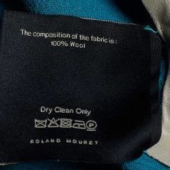 Roland Mouret Green Wool Asymmetric Draped Eugene Top L For Women -Roland Mouret Sales Store luxury women roland mouret used clothes p669461 005