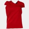 Roland Mouret Red Wool Asymmetric Draped Eugene Top M For Women -Roland Mouret Sales Store luxury women roland mouret used clothes p669486 002