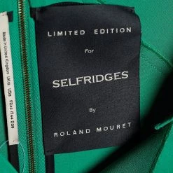 Roland Mouret For Selfridges Limited Edition Green Crepe Cocktail Dress M For Women -Roland Mouret Sales Store luxury women roland mouret used clothes p669492 004