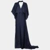 Roland Mouret Dark Blue Silk Cut Out Maxi Dress M For Women -Roland Mouret Sales Store luxury women roland mouret used clothes p669872 001