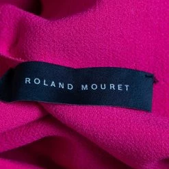 Roland Mouret Pink Wool Crepe Sleeveless Asymmetric Top M For Women -Roland Mouret Sales Store luxury women roland mouret used clothes p670914 005