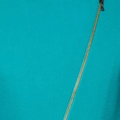 Roland Mouret Turquoise Blue Wool Zip Front Cropped Jacket M For Women -Roland Mouret Sales Store luxury women roland mouret used clothes p672062 006