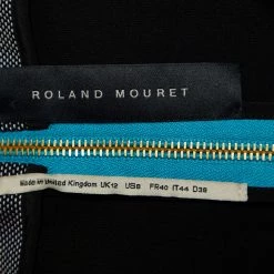 Roland Mouret Turquoise Blue Cotton & Wool Paneled Sheath Dress M For Women 10 Roland Mouret Turquoise Blue Cotton & Wool Paneled Sheath Dress M For Women -Roland Mouret Sales Store luxury women roland mouret used clothes p680951 003