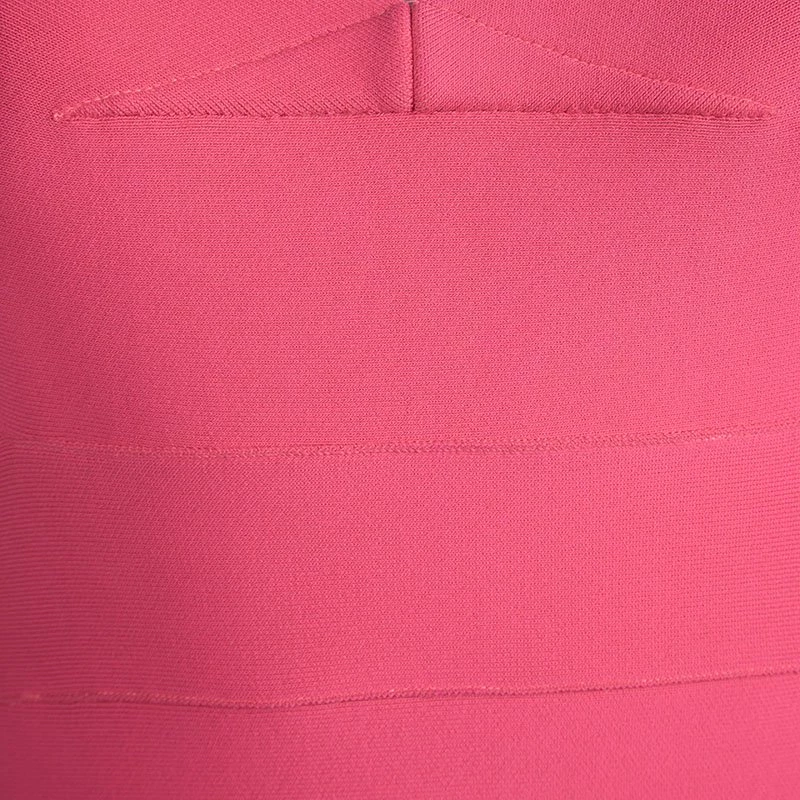 Roland Mouret Pink Knit Bodycon Sleeveless Dress M For Women 6 Roland Mouret Pink Knit Bodycon Sleeveless Dress M For Women - Image 4